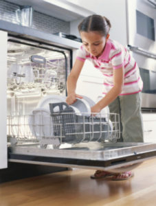 loading dishwasher