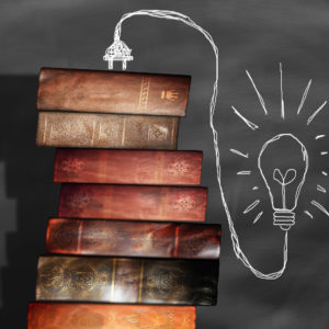 ImpactADHD: Books & Bundles/stack of books with drawn light bulb