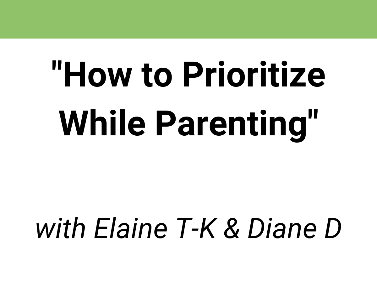 webinar library mindset management elaine taylor-klaus diane dempster how to prioritize while parenting
