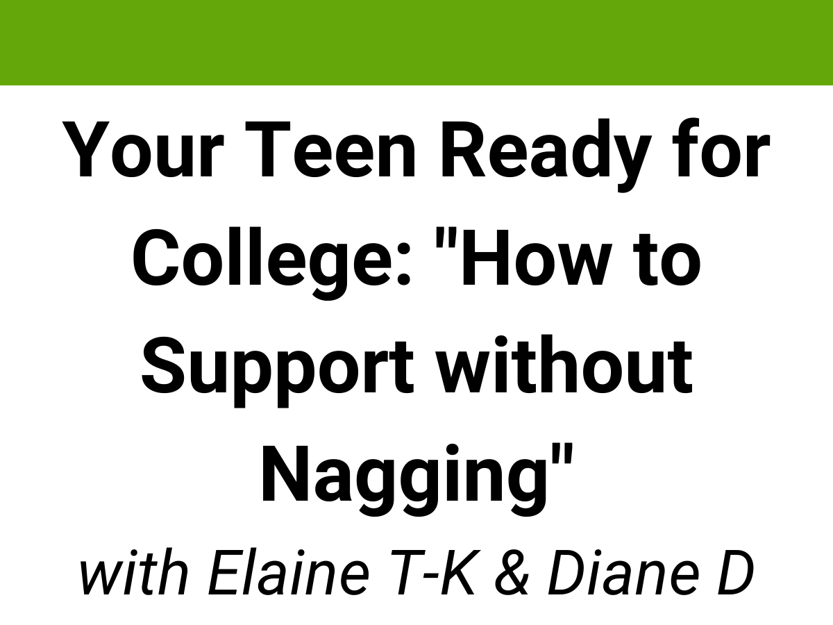 webinar library teen issues elaine taylor-klaus diane dempster teen ready for college